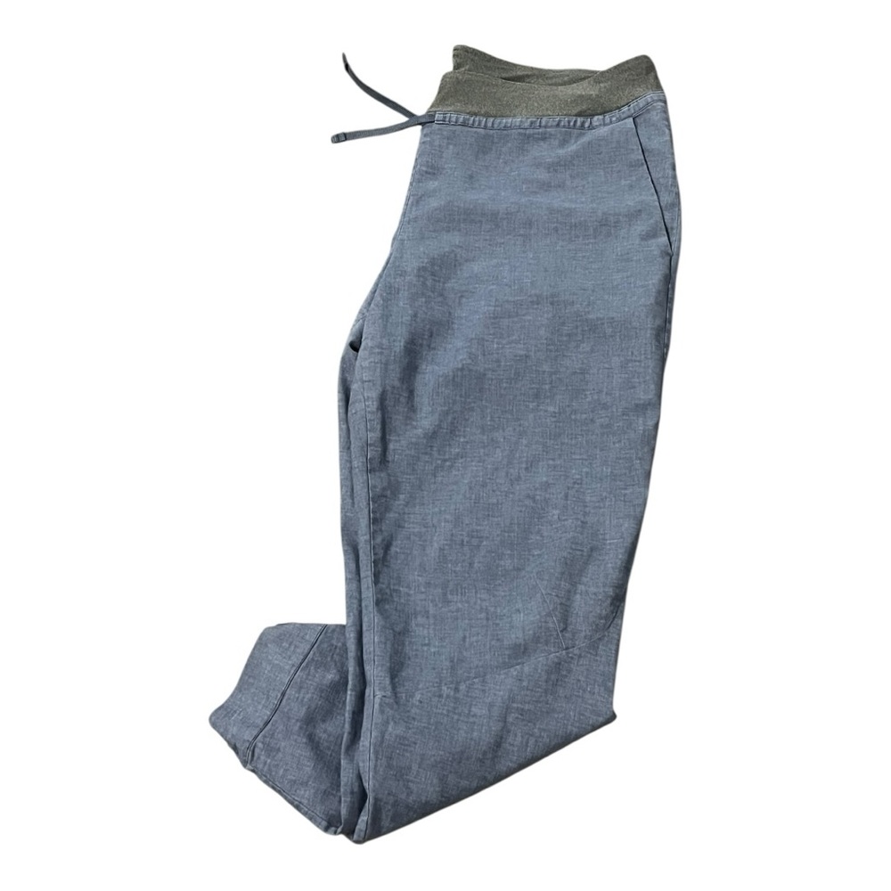 Patagonia Women’s XL Slate Blue Hemp Blend Joggers with Grey Waistband